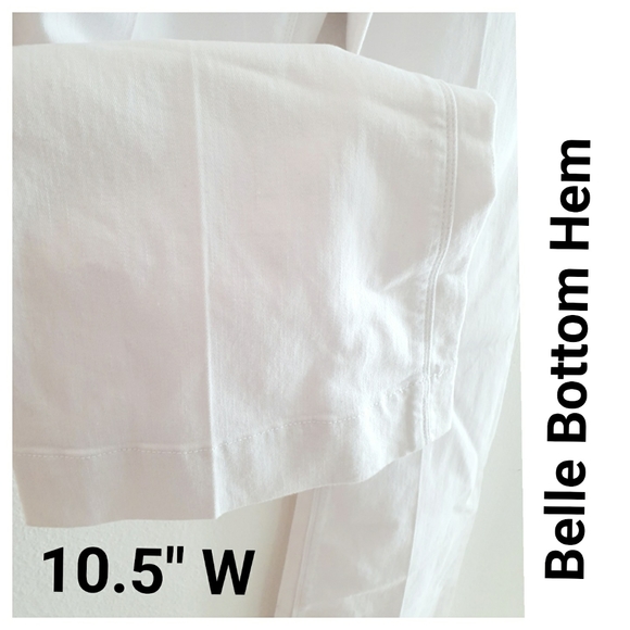 NWT WHITE DENIM Highwaisted Belle Bottom Jeans - Picture 9 of 10